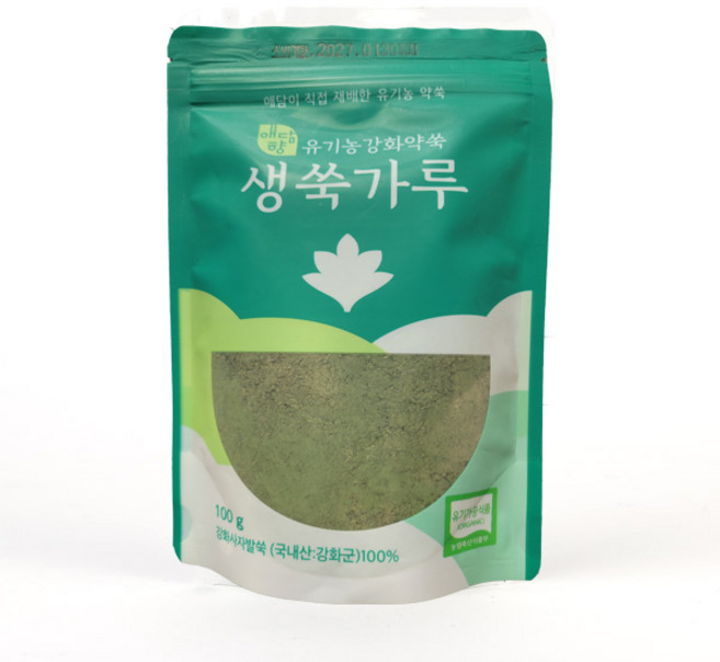 무농약 강화약쑥 생 쑥가루 100g 쑥분말 쑥두유 라떼 쉐이크용, 1개