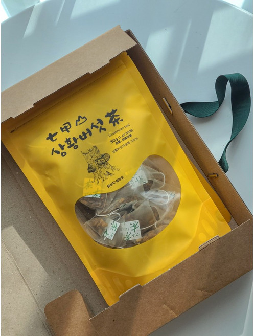 [선물포장] 칠갑산 장수 상황버섯차 티백 30g 50g 국내산100%, 1개