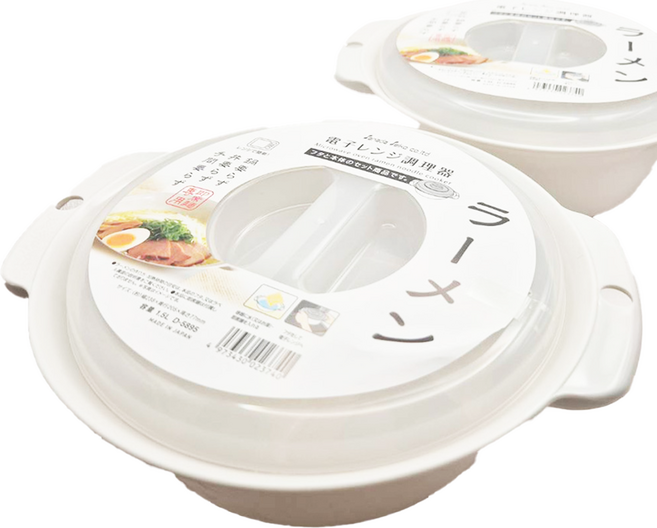 사나다세이코 전자레인지 라면용기, 2개, 화이트