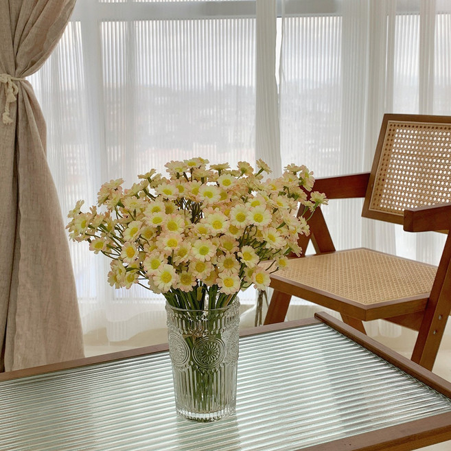 메이크유어홈 촬영용 부케 마가렛 데이지조화 들꽃 야생화 꽃다발, 핑크, 2개