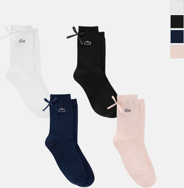 [라코스테 공식] 여성 리본 포인트 스카시 삭스 RA195E-56G 4종 택1