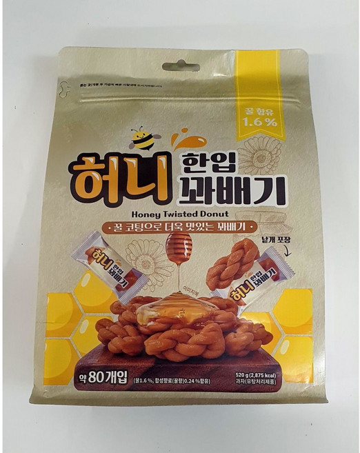 한입 허니 꽈배기, 520g, 2개