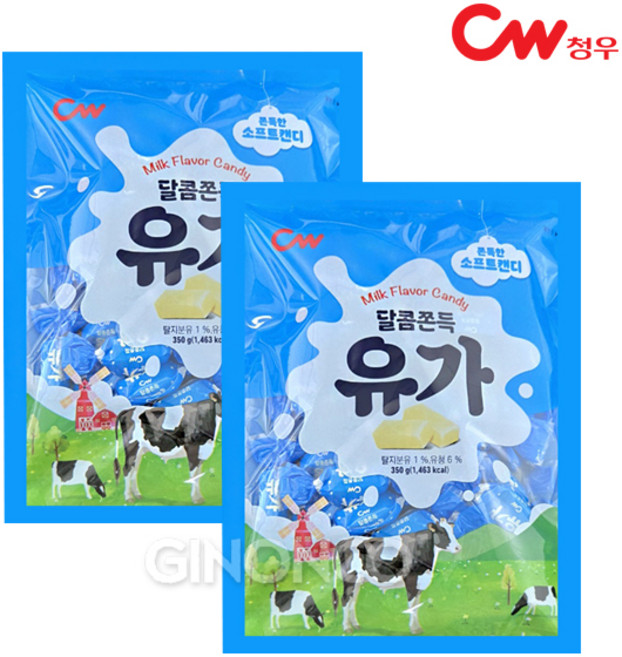 청우식품 달콤쫀득유가, 2개, 350g