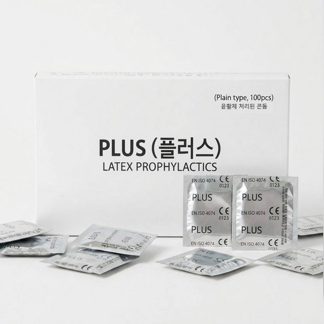 프리미엄 대용량 콘돔 플러스 초박형 벌크, 100개입, 1개