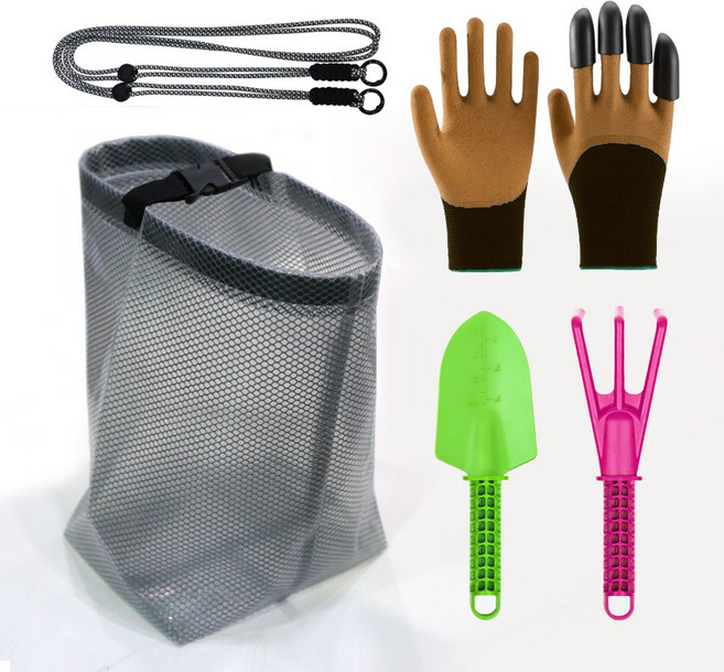 꼬마손 갯벌체험 해루질 장비 조개 원예 낚시 5종 세트 실속형, 1개