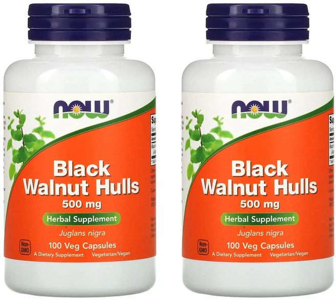 [2개] 나우푸드 흑호두 추출물 500mg 100베지캡슐 블랙 월넛 검은 호두, 2개, 100정 - 쿠팡