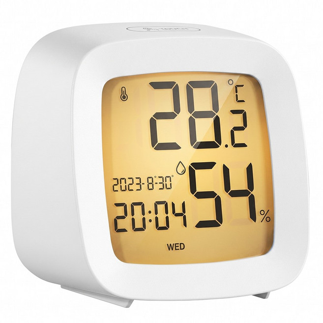 브루마 디지털 날짜 시계 멀티 온습도계 BT2205, 화이트, 1개