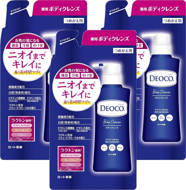 로토 데오코 바디 클렌즈 리필용, 3개, 250ml - 쿠팡