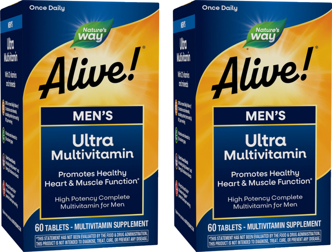 네이쳐스웨이 얼라이브! 맨 울트라 포텐시 멀티 비타민 타블렛, 60정, 2개