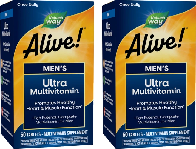 네이쳐스웨이 얼라이브! 맨 울트라 포텐시 멀티 비타민 타블렛, 60정, 2개 - 쿠팡