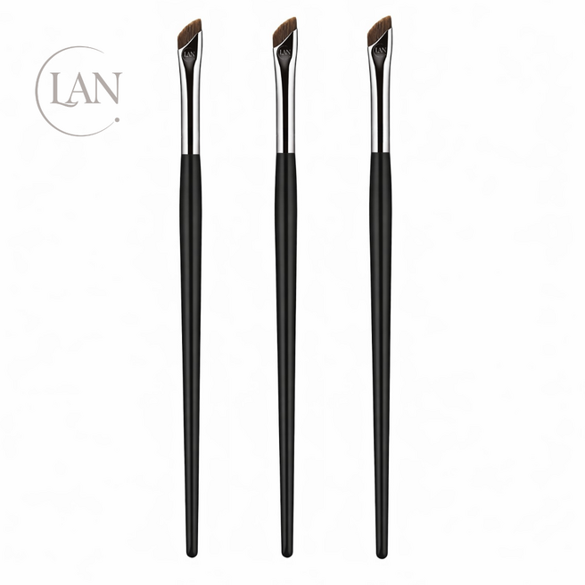 란클 아이라이너 낫 모양 브러쉬, 3개, 블랙