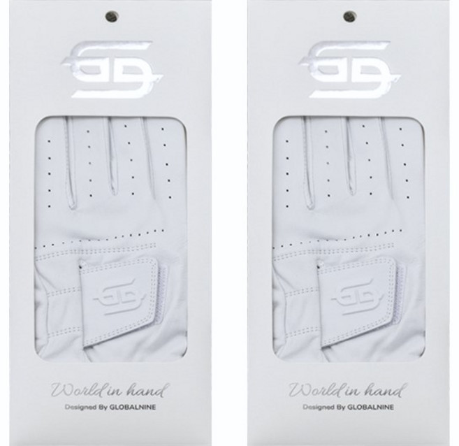 양피 100% 프리미엄 투어핏 골프장갑 카브레타 남성 여성 글로벌나인, 2개, 화이트