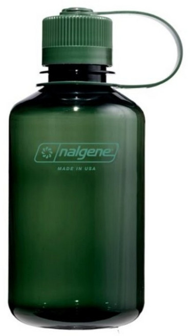 【Nalgene】窄嘴水壺 美國製 無毒 可裝熱水 運動水壺 健身 登山 健行, 碧玉, 1個, 500ml