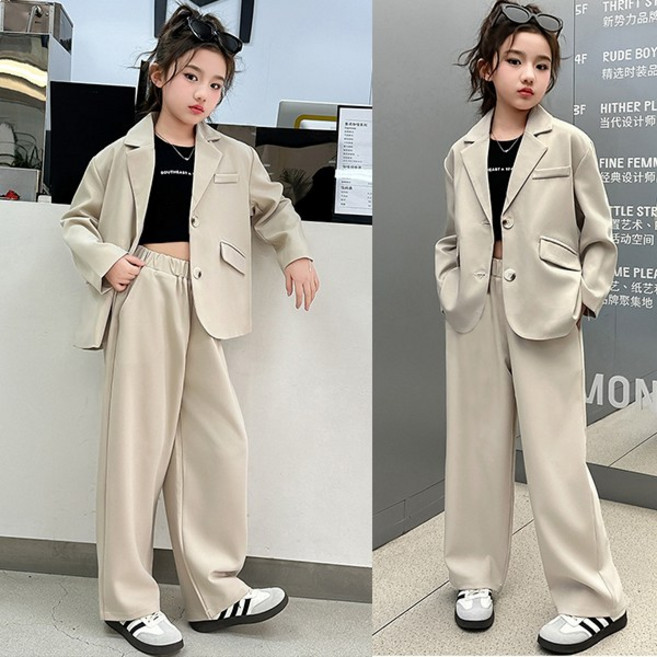 키즈목마 2025 여아 주니어 정장 세트 초등 여아 하객룩 자켓 바지 상하복655