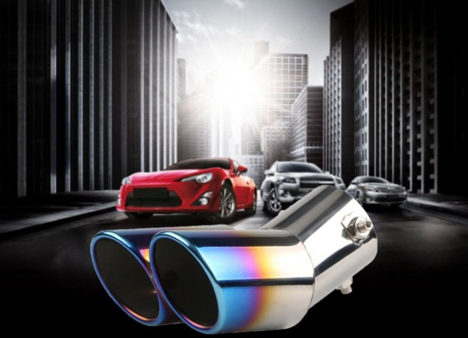 듀얼 머플러 팁 교체 장착 스테인리스 머플러 튜닝, 1개