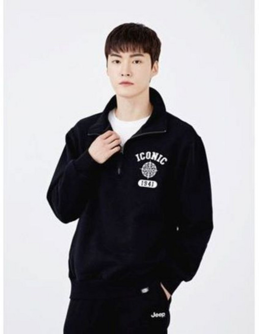 지프 JEEP [지프] 반넥 RIB 맨투맨 JN1TSU815 684435