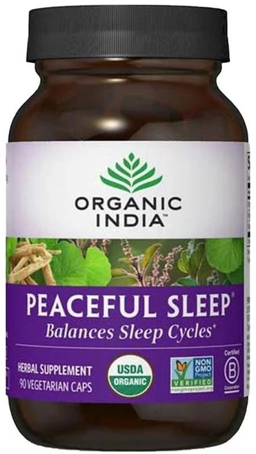 오가닉인디아 피스풀 슬립 캡슐 Organic-India Peaceful Sleep, 90정, 1개 - 쿠팡