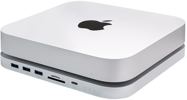 위즈플랫 10 in 1 맥미니 맥 스튜디오 멀티 USB허브 독 HDMI DP 듀얼 SSD 외장하드 케이스 HM25C MAX, 1개