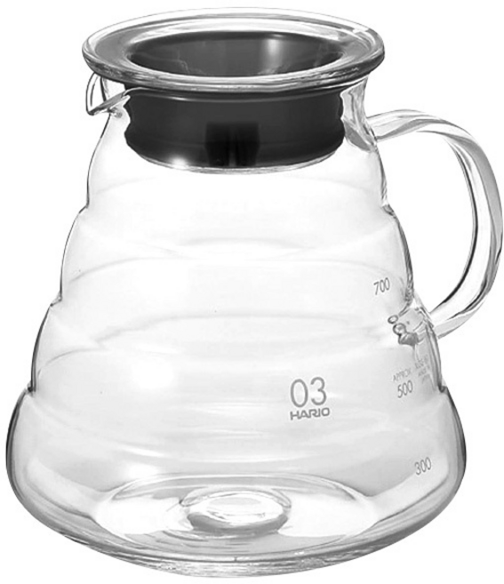 HARIO V60 雲朵咖啡壺 耐熱玻璃 手沖壺 XGS系列 日本製 360ml 600ml 800ml 榮獲設計大獎, 1個, V60雲朵咖啡壺:800ml