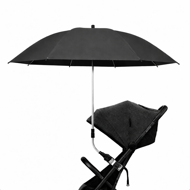 파파스 유모차 양산 우산 햇빛가리개 파라솔 자외선차단, 파파스 유모차 양산(블랙), 1개