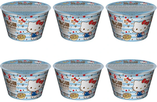 헬로키티라면 컵라면 딤섬라면 어린이라면 키티컵라면 소이소스맛, 6개 - 쿠팡