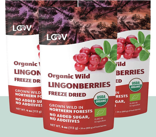 루브 링곤베리 안토시아닌 핀란드 건조링곤베리 113g 3주분, 3개