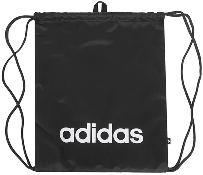 아디다스 LINEAR GYM SACK 헬스 운동 러닝 축구 농구 보조 가방 짐색 신발 주머니, black+white, 1개