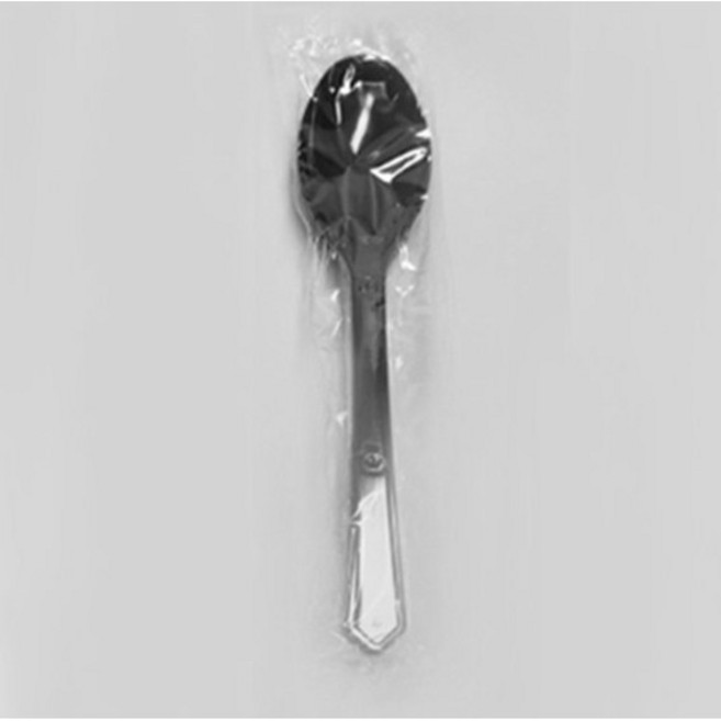 일회용 개별포장 위생수저 검정, 1개, 1500개입