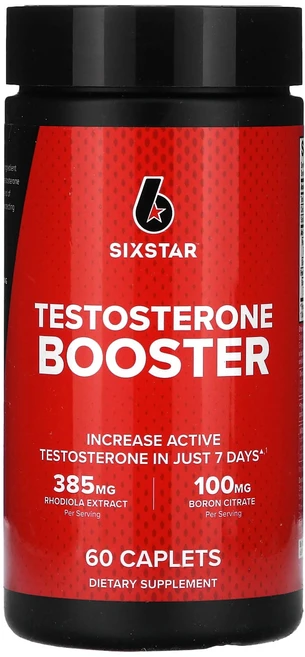 SIXSTAR 엘리트 테스토스테론 부스터 60정 홍경천추출물 활성보론, 1개 - 쿠팡
