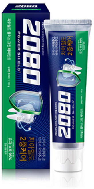 애경 2080치약 파워쉴드 3개입 치약세트, 2080파워쉴드 그린페퍼민트140gX3개, 140g