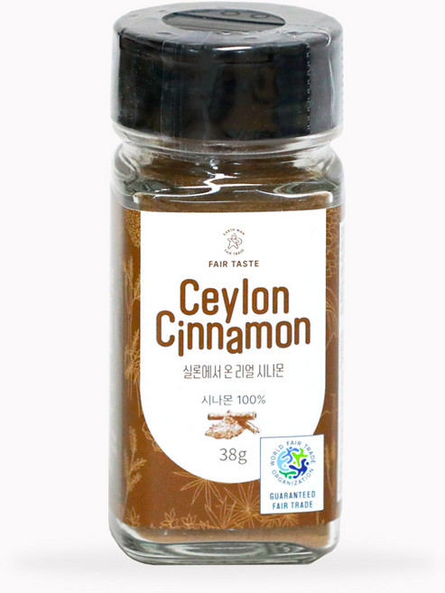 어스맨 공정무역 스리랑카 실론 시나몬 계피 파우더 38g, 1개