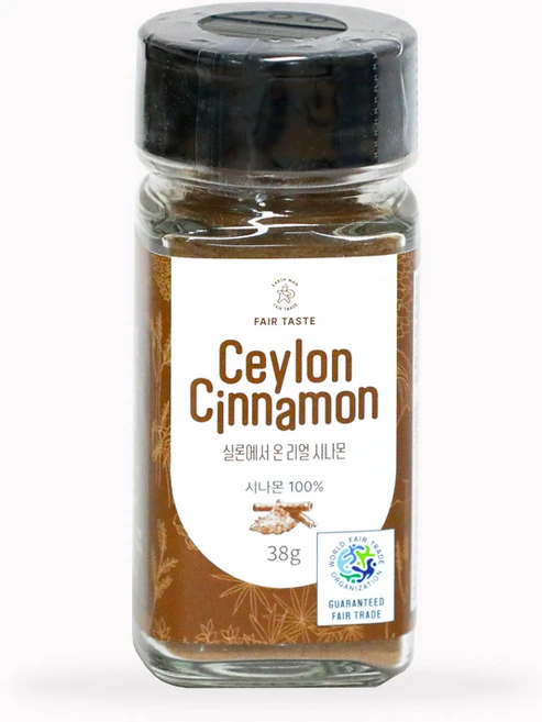 어스맨 공정무역 스리랑카 실론 시나몬 계피 파우더 38g, 1개 - 쿠팡