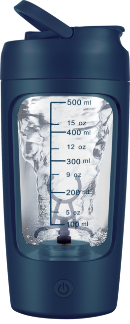 유아이 충전식 3세대 오토쉐이커 텀블러 650ml, 네이비