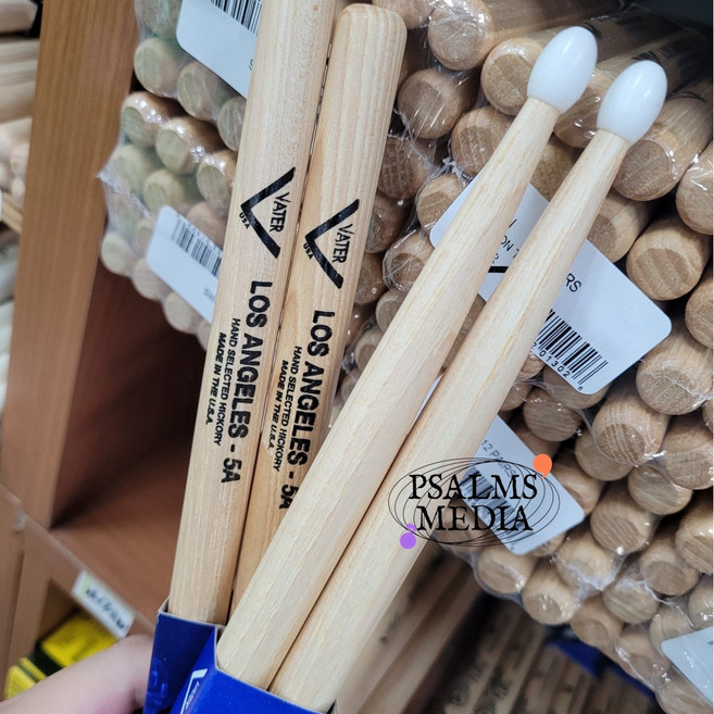 베이터 미국산 드럼스틱 5A 나일론팁 연주용 스틱 VATER VH5AN, 1개