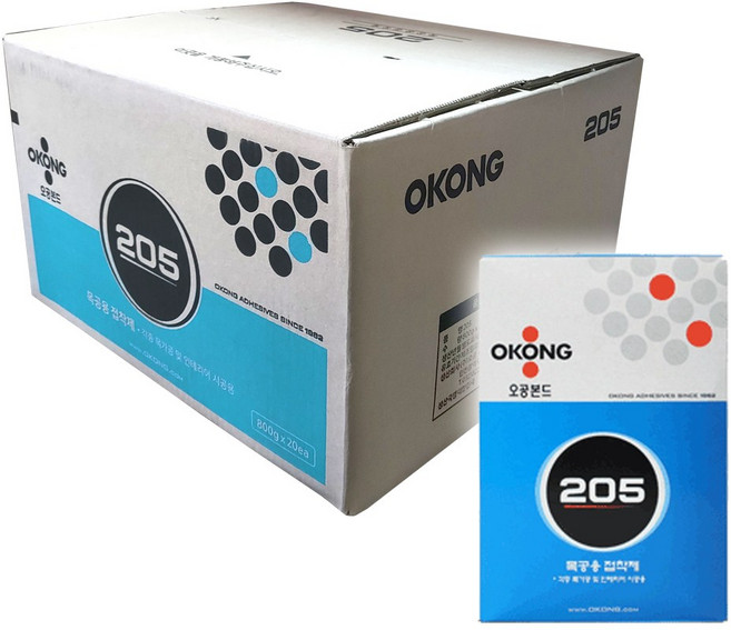 오공 목공용 접착제 205 800g 1박스 (20개입) 본드 글루, 1개