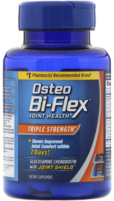 오스테오바이플렉스 조인트 헬스 트리플 스트렝스 코팅 타블렛, 40정, 1개 - 쿠팡