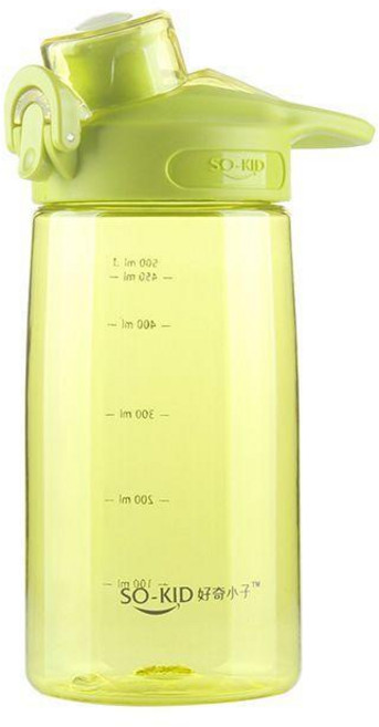 SO-KID 運動水壺 750ml 大容量 直飲水壺 便攜塑料防摔, H-613淡草綠500ml, 1個, 500ml
