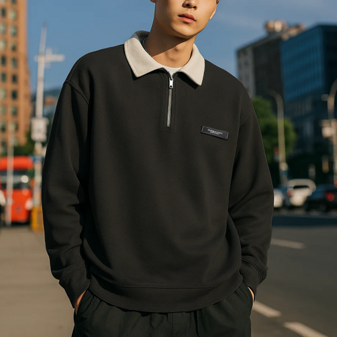 데일로엔 남자 맨투맨 긴팔 루즈핏 티셔츠 폴로 스웨터