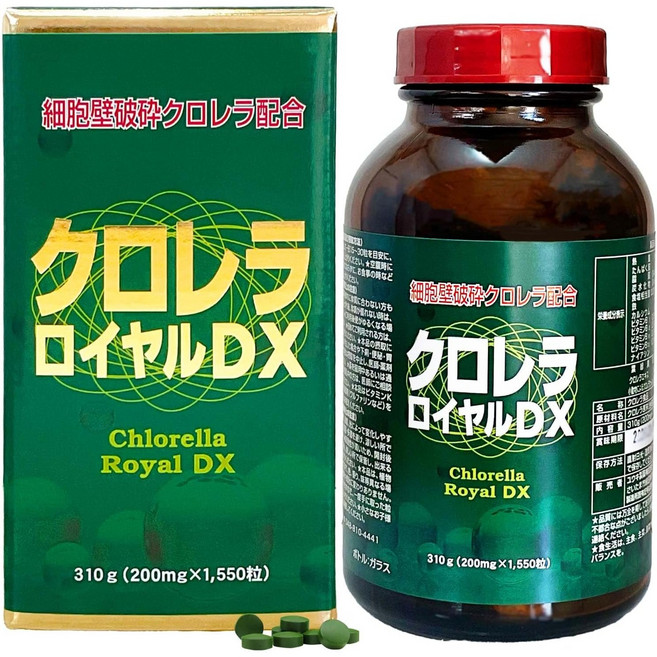 일본 유우키제약 클로렐라 로얄 DX 면역력 강화 1550정, 1개