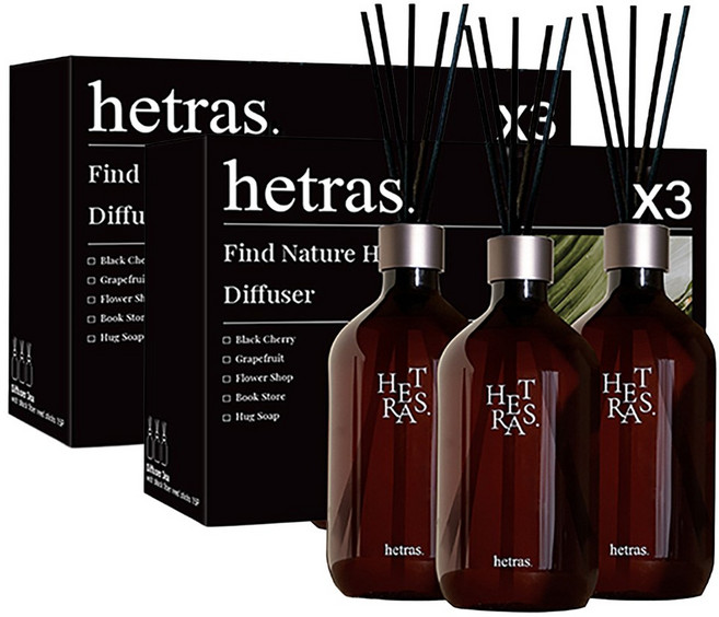 헤트라스 프리미엄 대용량 디퓨저 선물세트, 6개, 500ml, 0-화이트셔츠