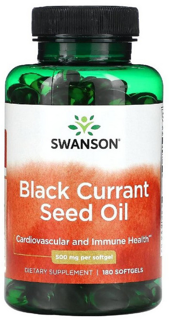 스완슨 블랙커런트씨오일 감마리놀렌산 오메가6 보리지오일 고약사 500mg 180정, 1개