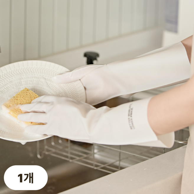 스탠다드145 오래쓰는 질긴 니트릴 고무장갑, 1개, 소(S), 화이트