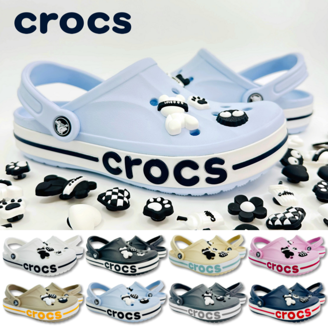 (매장정품) 크록스 바야밴드 슬리퍼 남성 여성 샌들 실내화 스포닉스 악세사리 세트