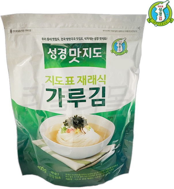 [퀴클리몰] 성경김 지도표 재래식 김가루 400g, 1개