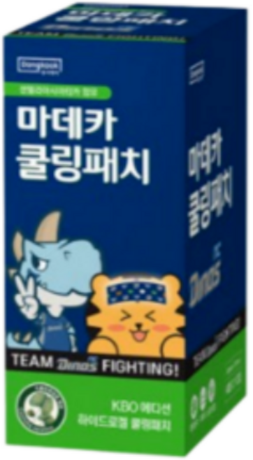 마데카 KBO 쿨링패치 4매 10개입 한화 롯데 기아 LG 두산 키움 NC 삼성 SSG KT