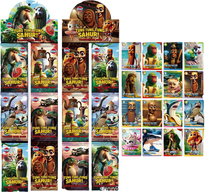 FATTYS 이탈리안 브레인롯 카드 12봉지 96장, 12봉지96장