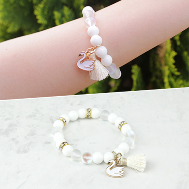 JStrading 원석팔찌만들기 GS 재료세트 35종 DIY, GS-10 엔젤스-완, 1개