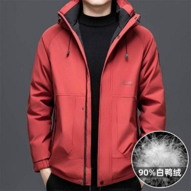 FOR GAIN 男士羽絨外套 90%白鴨絨防風保暖休閒外套