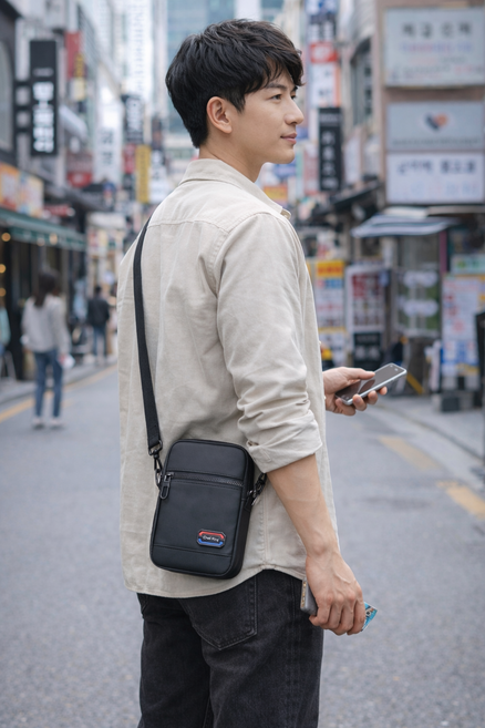 진루이 남성 휴대폰 가방 미니 크로스백 방수 소형 슬링백