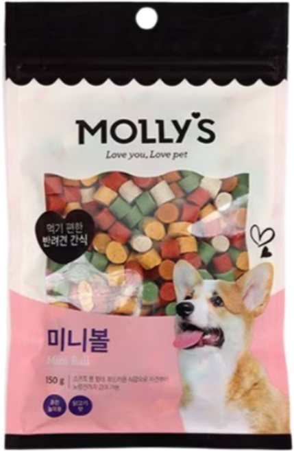 몰리스 미니볼 반려견 간식 150g, 1개